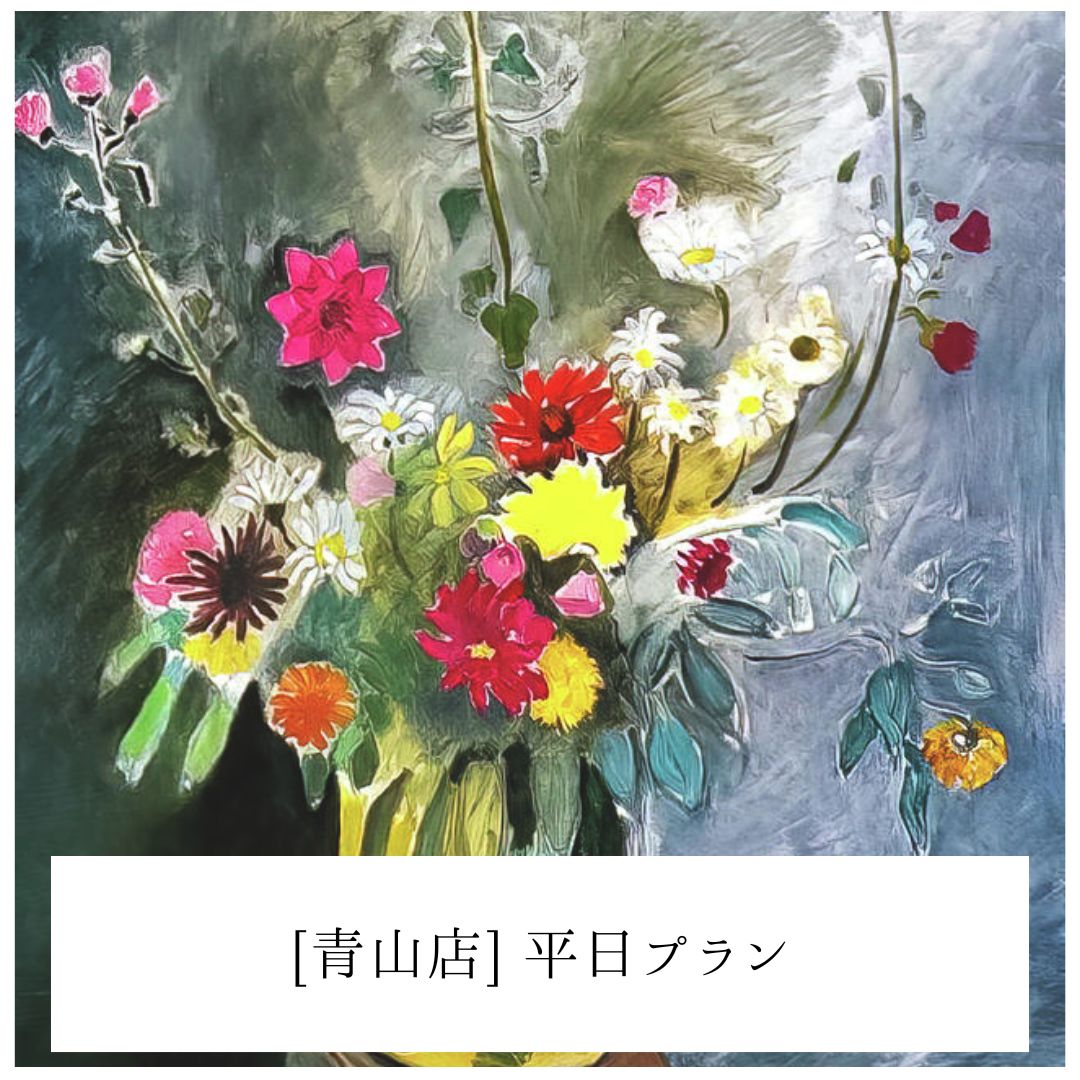 ある日の花屋にて』 F8キャンバス 油絵 テクスチャーアート 原画