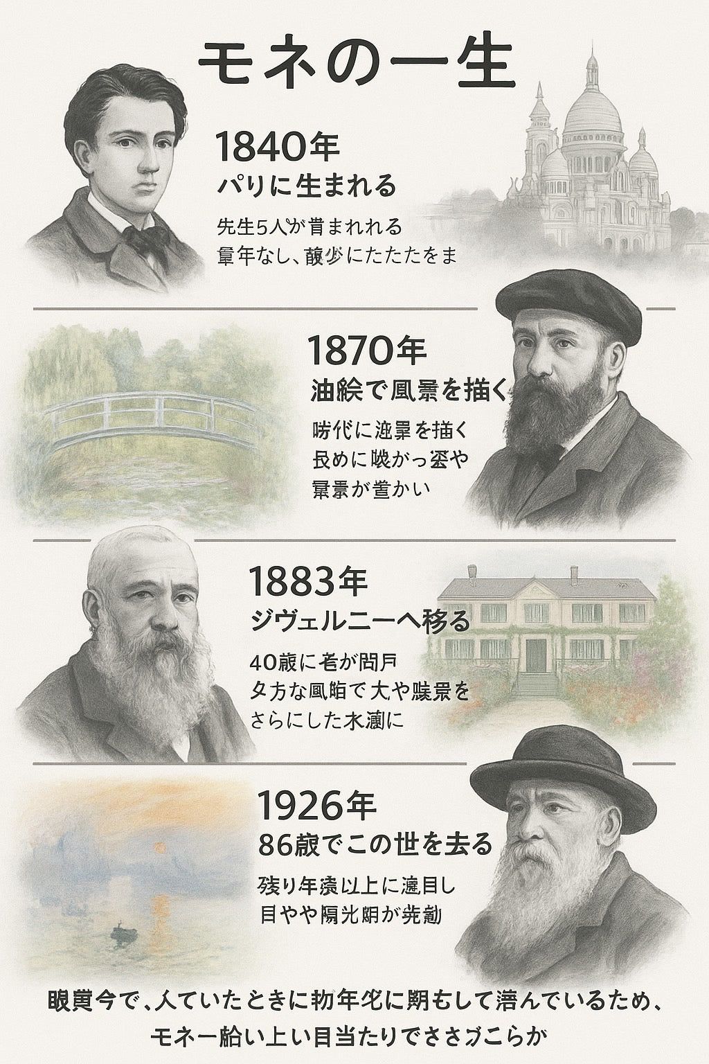 【アートアンドカフェ × モネ体験】誰でも楽しめる印象派アート｜失敗しない描き方と“光を描く”感動体験