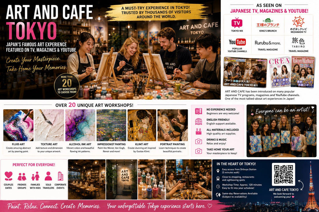 ART AND CAFE Tokyo – Japan’s Famous Art Experience Featured on TV, Magazines &amp; YouTube
