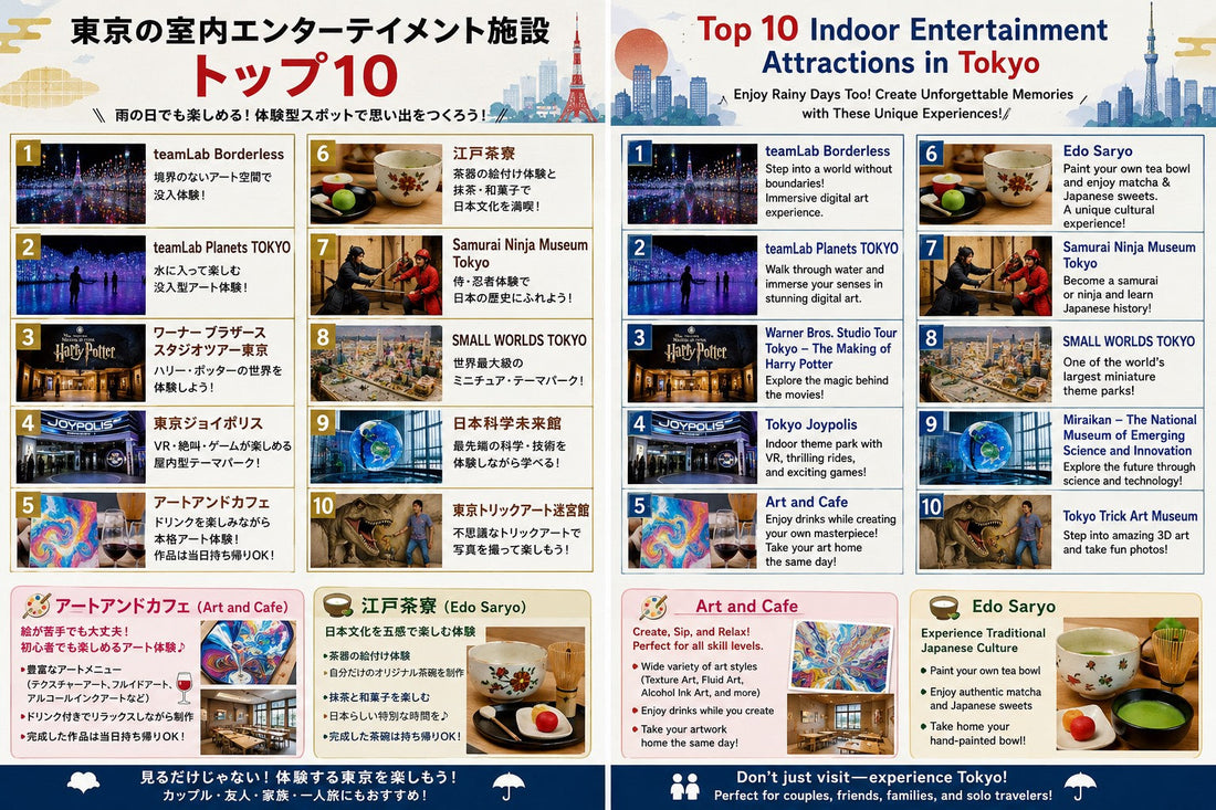 Top 10 Indoor Entertainment Attractions in Tokyo (2026 Edition)