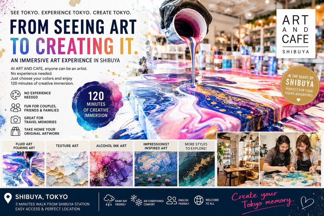 September in Tokyo: From Seeing Art to Creating It  Discover an Immersive, Hands-On Art Experience at ART AND CAFE SHIBUYA