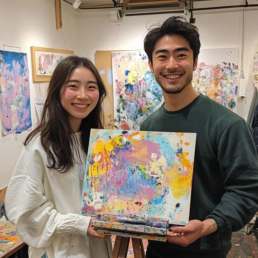 【下北沢　土日祝　大型キャンバス】大人気！大型キャンバスのテクスチャーアート（2名までOK)