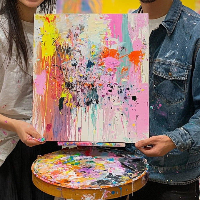 [Shimokitazawa Weekday Large Canvas] Very popular! Large canvas texture art (up to 2 people)