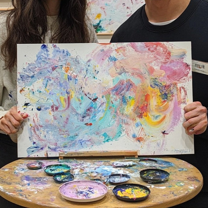 [Shimokitazawa Weekday Large Canvas] Very popular! Large canvas texture art (up to 2 people)