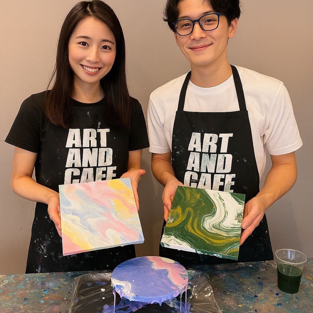 【青山　平日　キャンペーン】ペインティングナイフで描く新体験！テクスチャーアート　お得なカップル・デートプラン（2名様分）