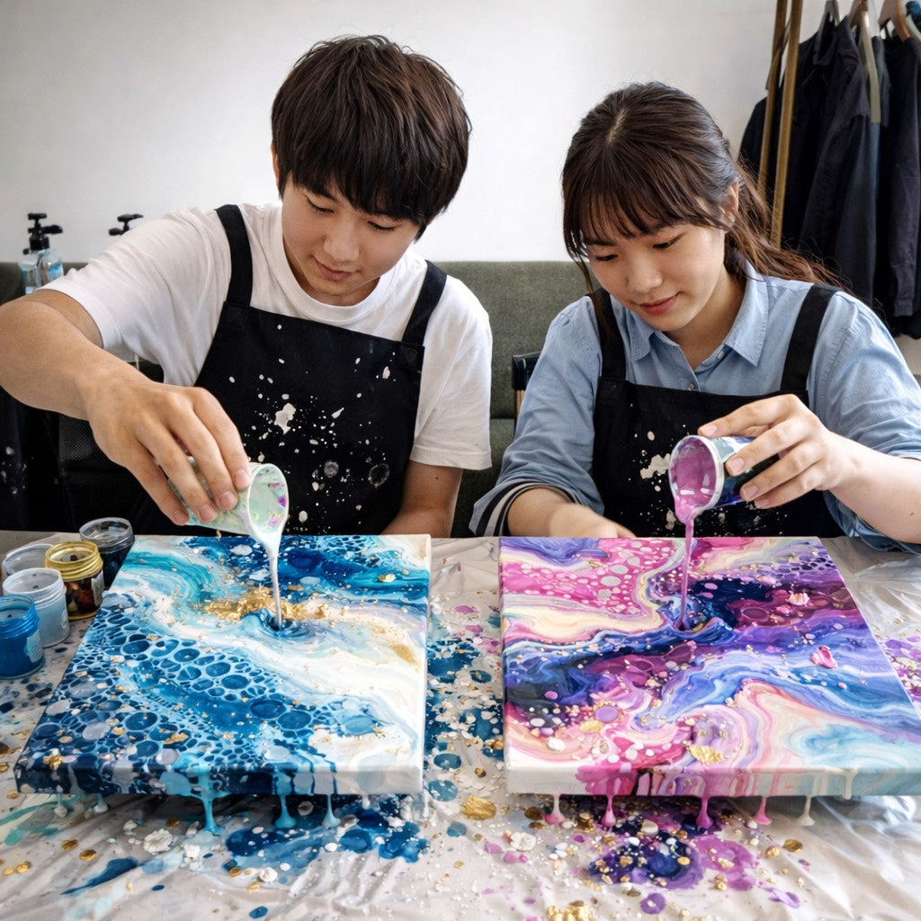 【青山周末假日活动】学生超值套餐，体验流水画和浇注艺术