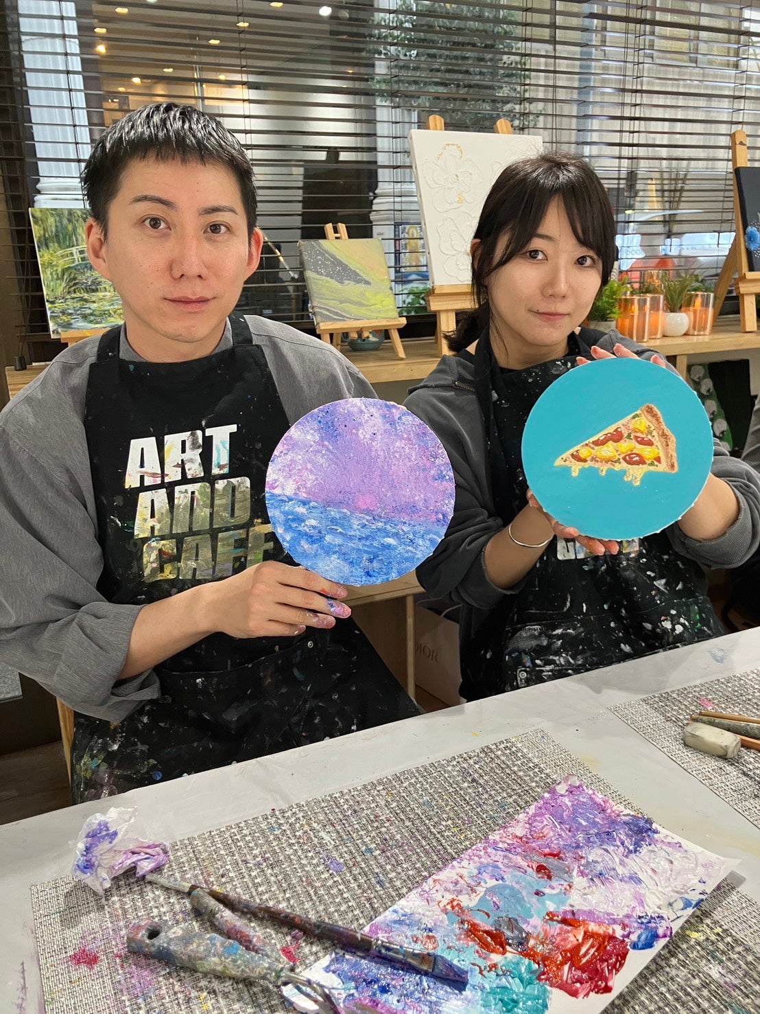 [Aoyama Weekend and Holiday Campaign] Tarashikomi, Fluid, Poring Art Great Value Couple Date Plan (for 2 people)