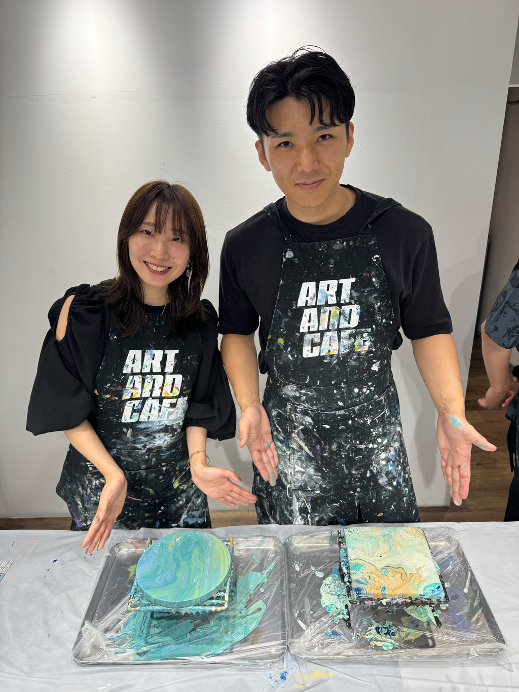 【平日】たらし込み・フルイドアート・ポーリングアート