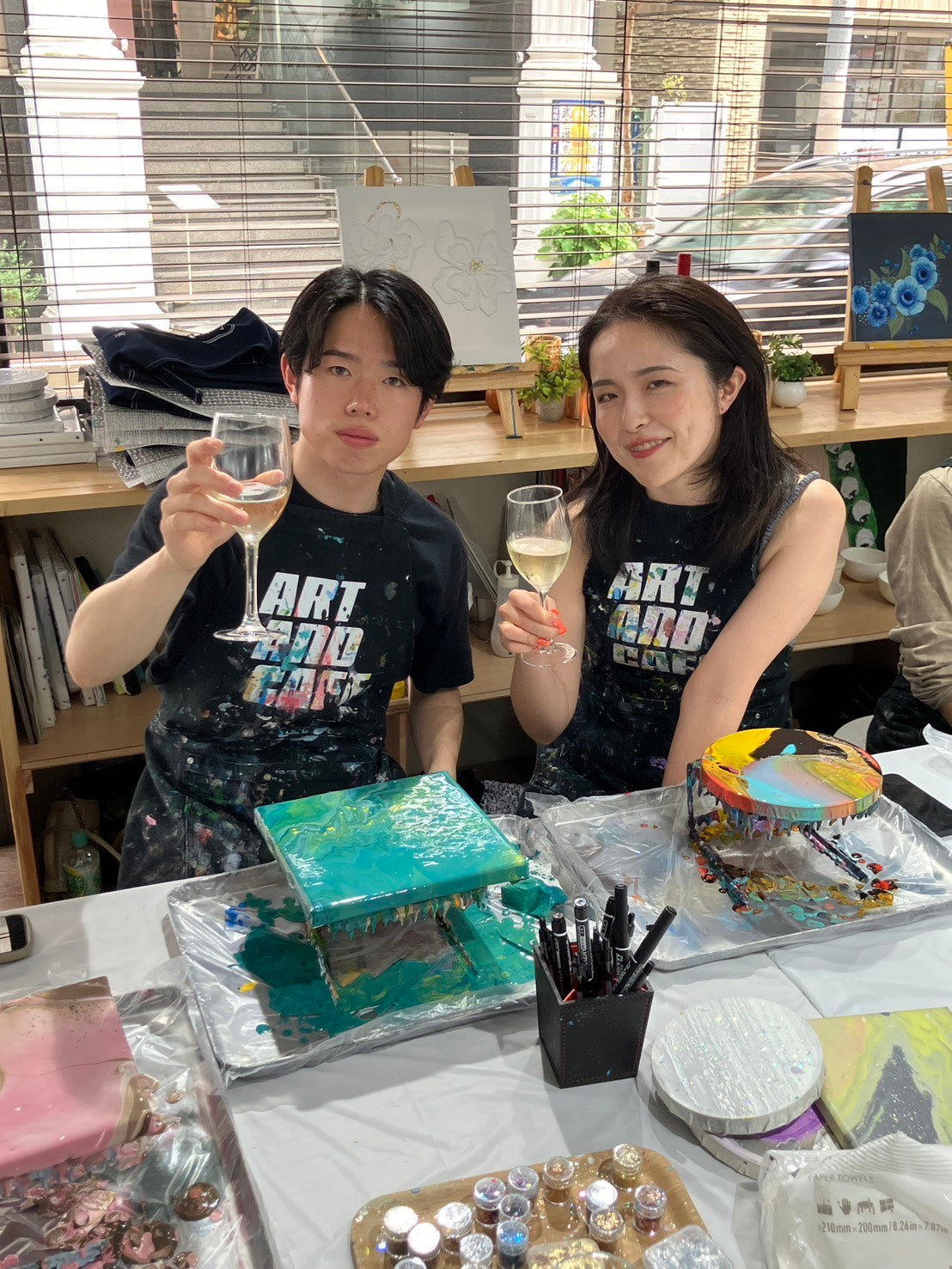 【平日】たらし込み・フルイドアート・ポーリングアート