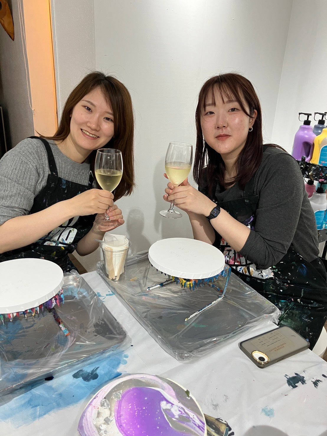 [Aoyama, weekends and holidays, very popular on TV, YouTube and TikTok] Tarashikomi, fluid art and polling art