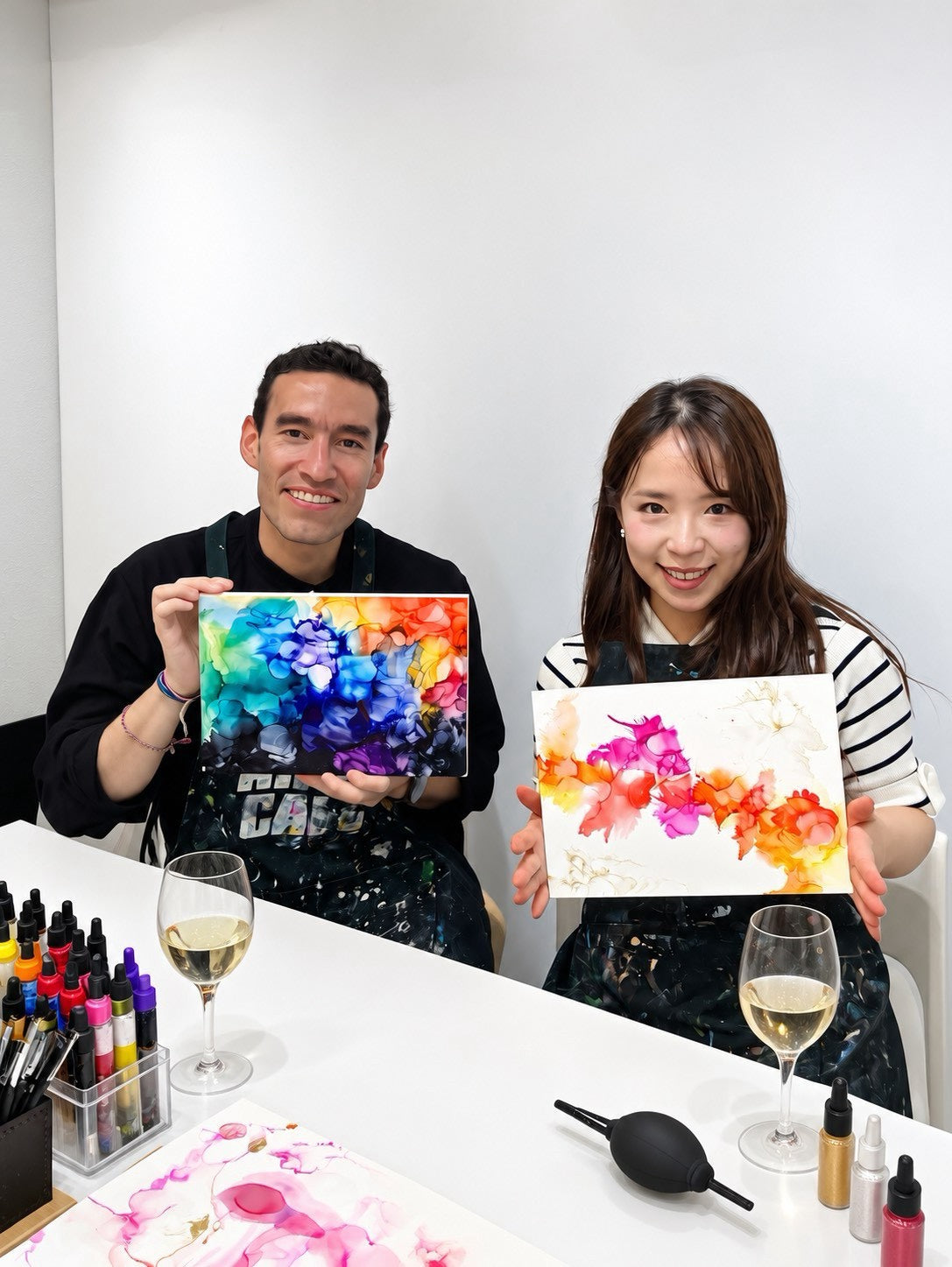【土日祝】ゴールド・シルバー・アルコールインクアート