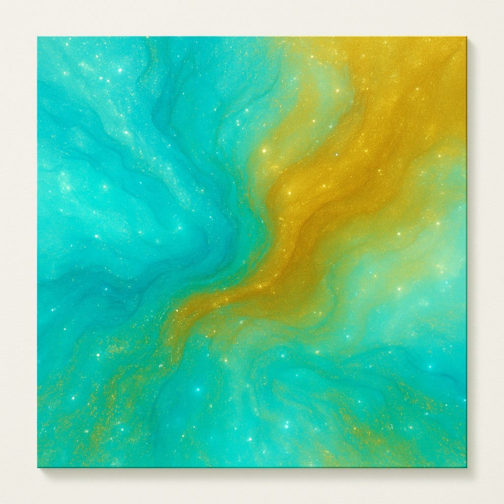 【渋谷　平日】ゴールド・シルバー・アルコールインクアート